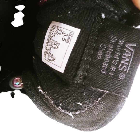 Kids Burgundy Velour Vans - Picture 11 of 11